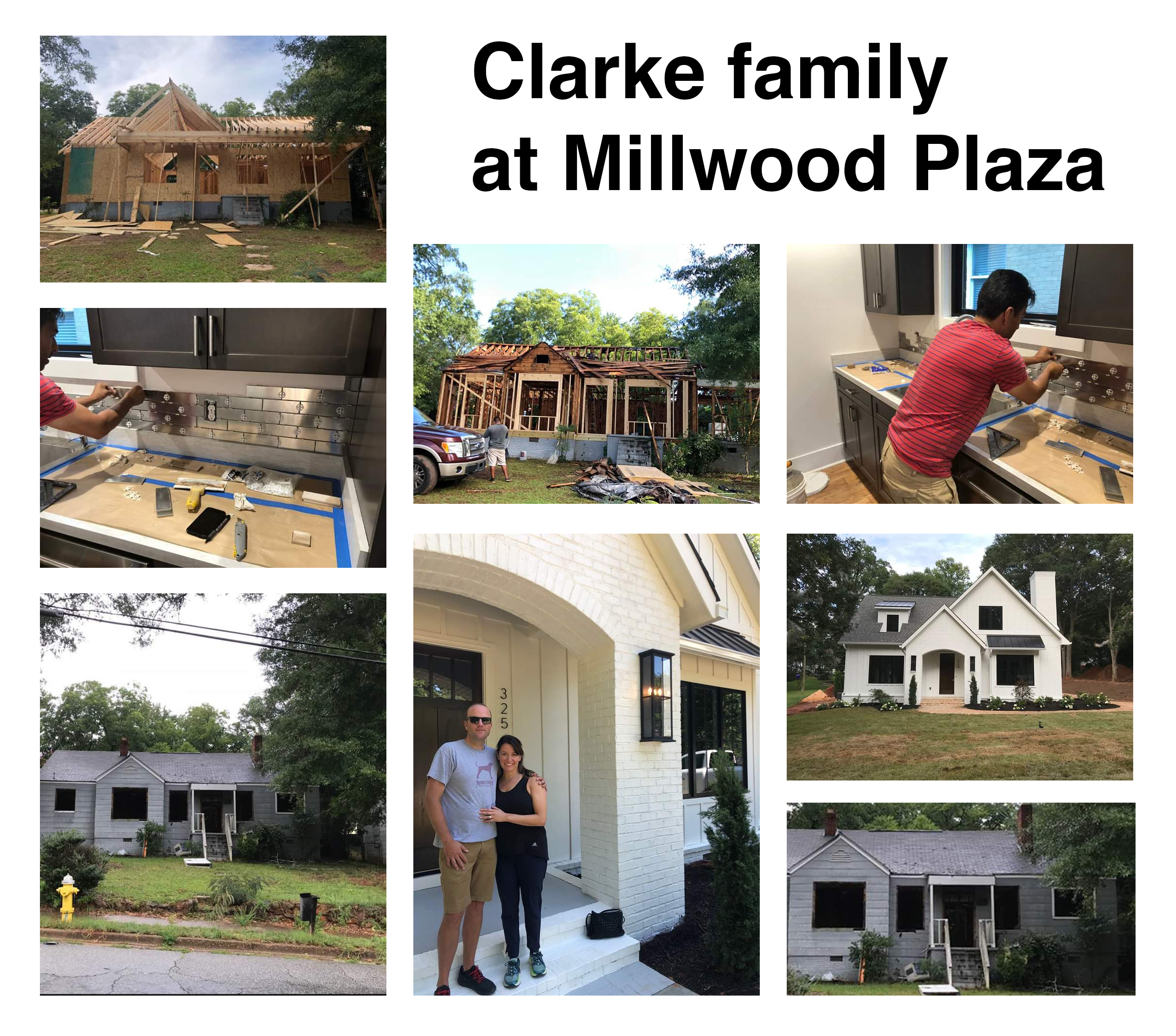 Clarke family at Millwood Plaza